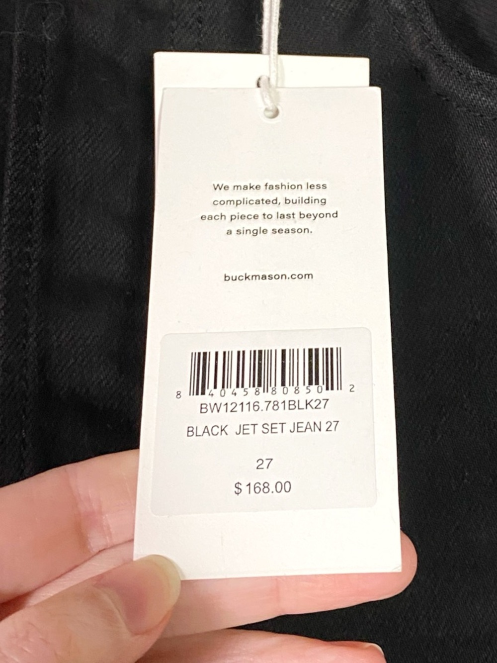 Buck Mason Jet Set Jeans Black - Picture 7 of 8